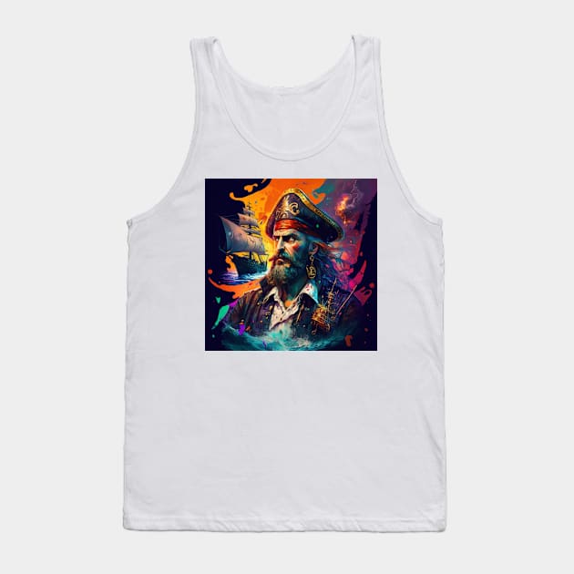 Living Life in Colour Series - Pirate Tank Top by AICreateWorlds